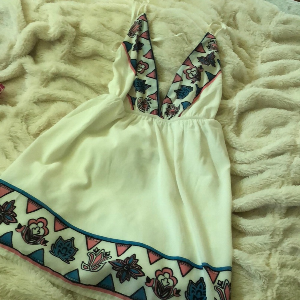 Deep Plunge Open Back Dress